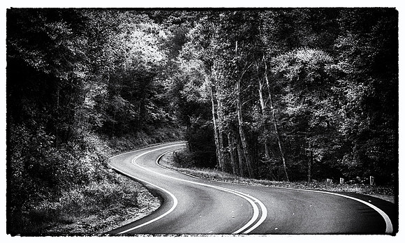 The Winding Road - Blue, Ridge Parkway, North Carolina